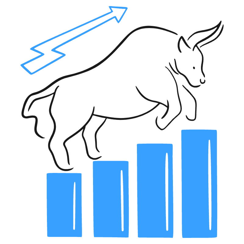 Bull Market Illustration from Brooklyn Set