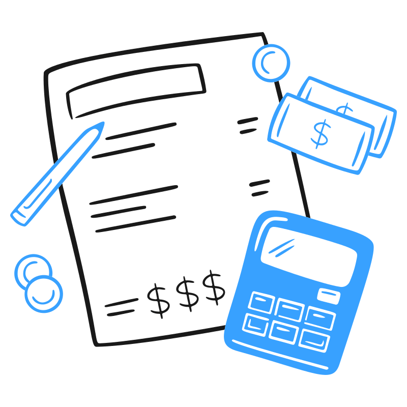 Computing Taxes Illustration from Brooklyn Set