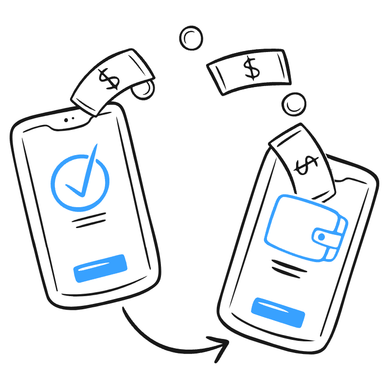 E Wallet Transaction Illustration from Brooklyn Set