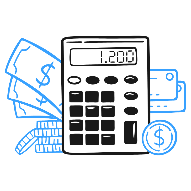 Finance Calculator Illustration from Brooklyn Set
