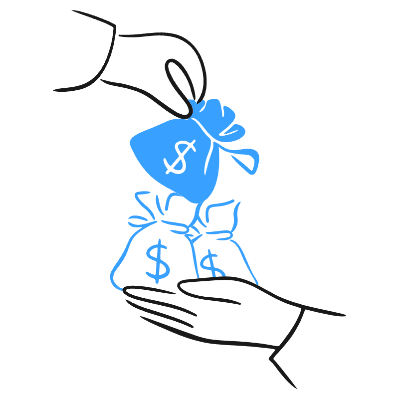 Lending Money Illustration from Brooklyn Set