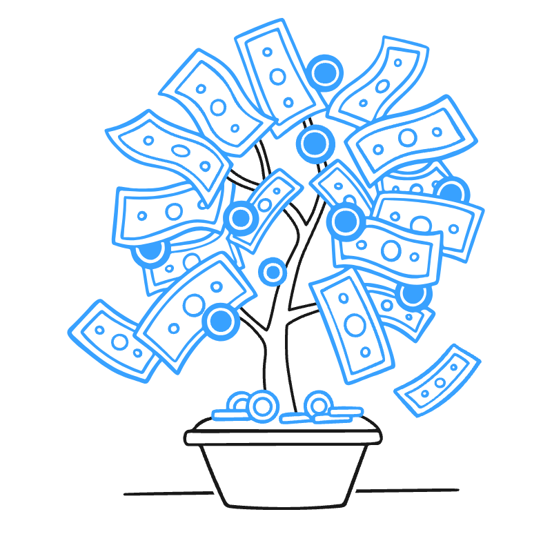 Money Growing On Trees 5 Illustration from Brooklyn Set