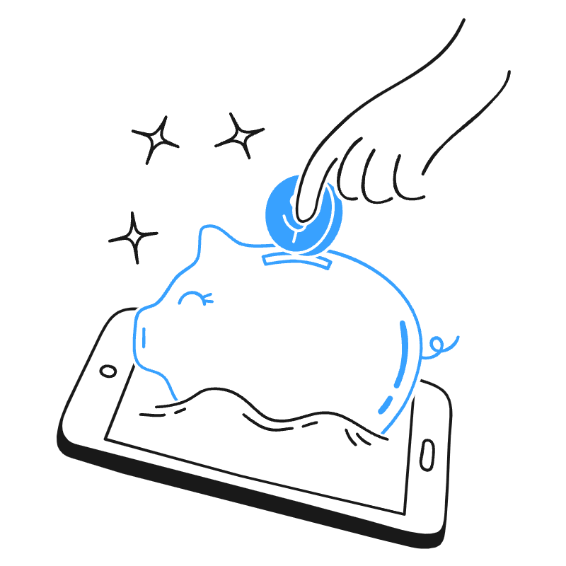 Online Savings 2 Illustration from Brooklyn Set