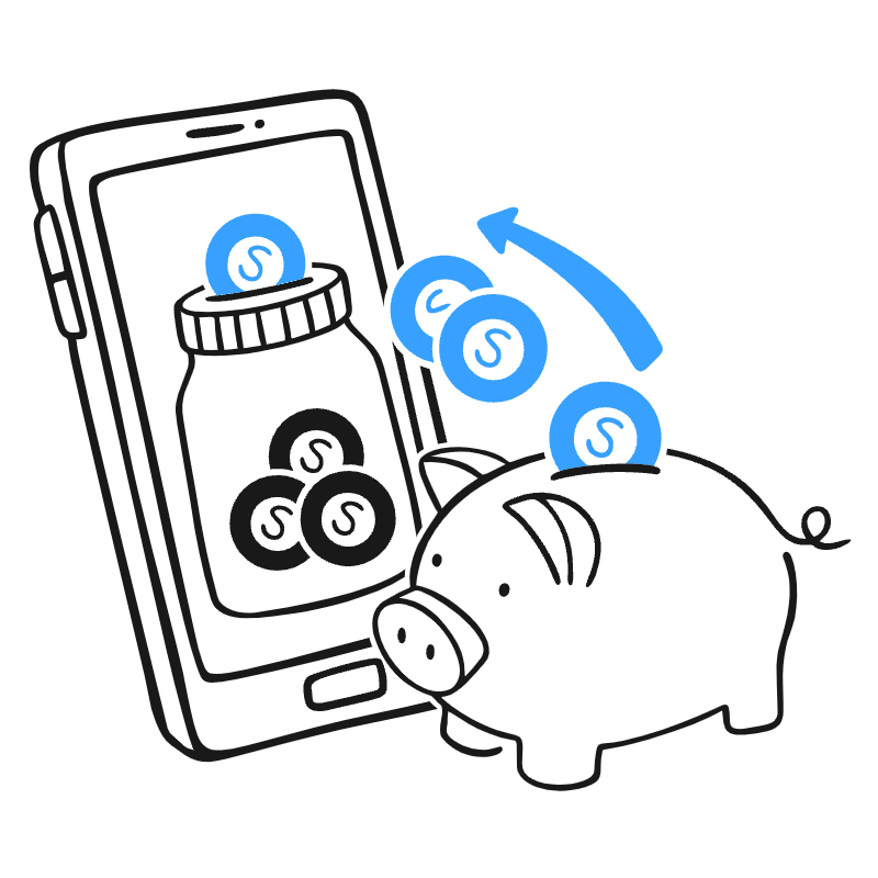 Online Savings Illustration from Brooklyn Set