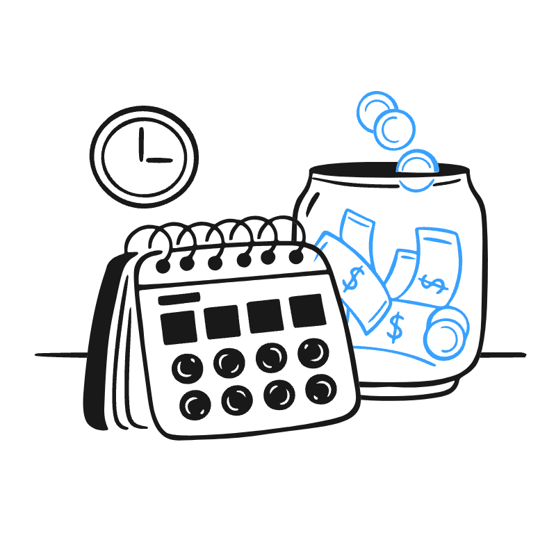 Saving Calendar Illustration from Brooklyn Set