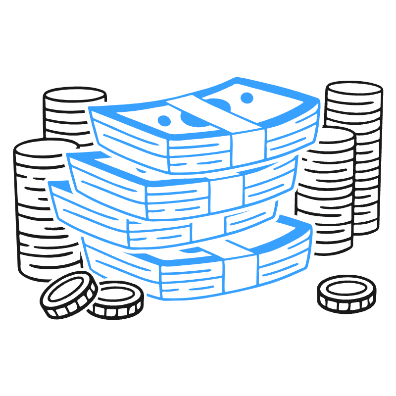 Stack Of Money Illustration from Brooklyn Set