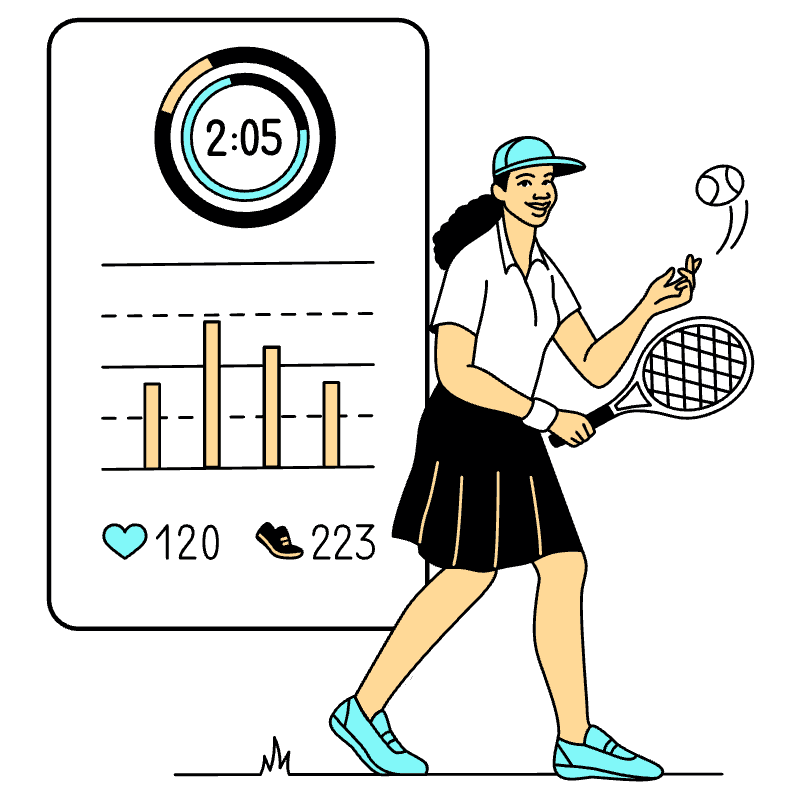 Fitness App Illustration from London Set