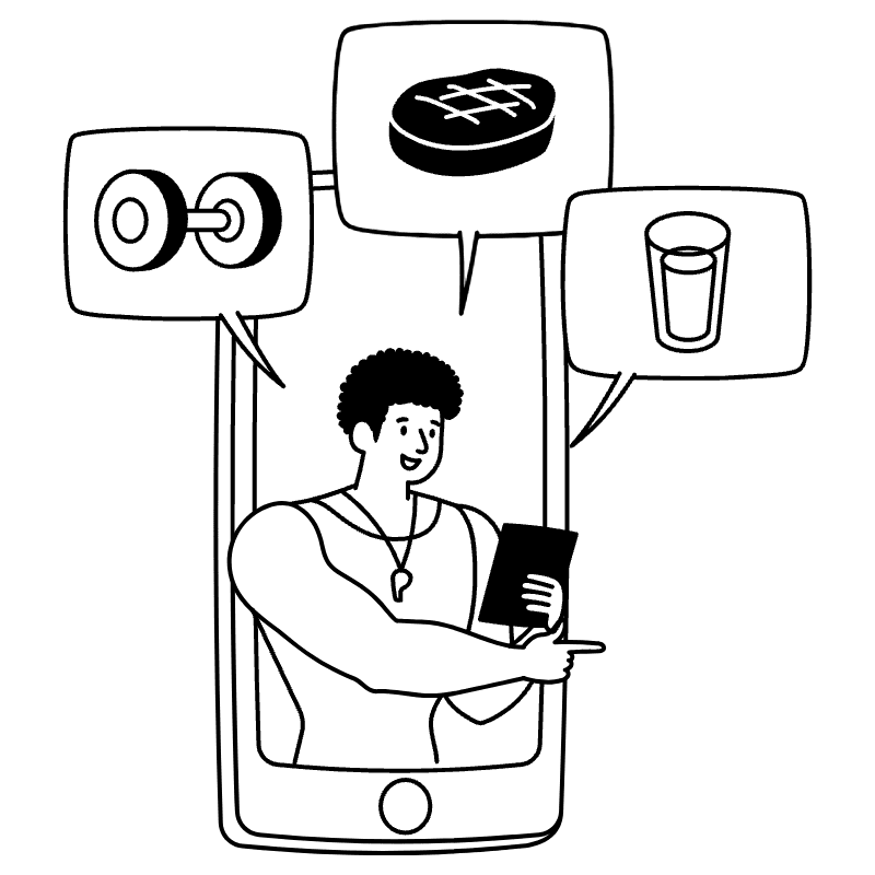 Fitness Coach Trainer 1 Illustration from Milano Set