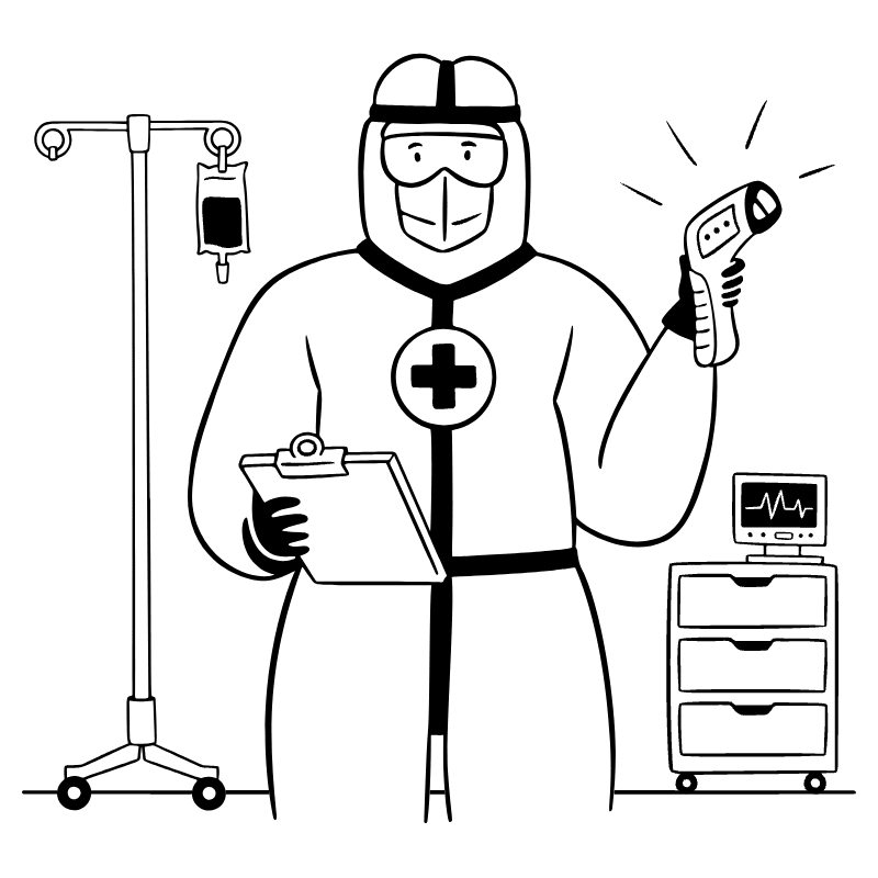 Frontline Worker Illustration from Milano Set