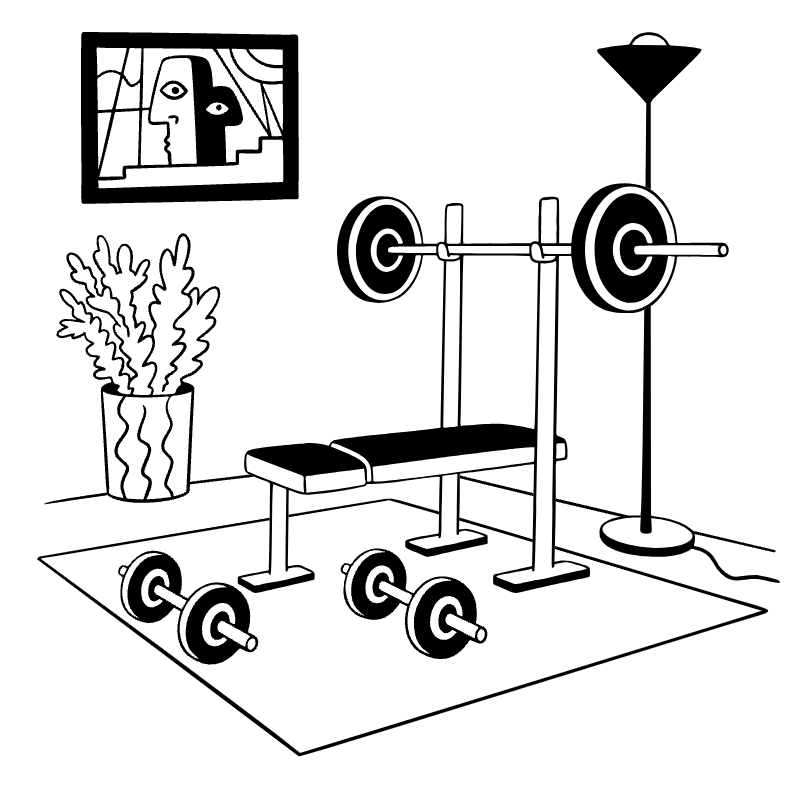 Home Gym Illustration from Milano Set