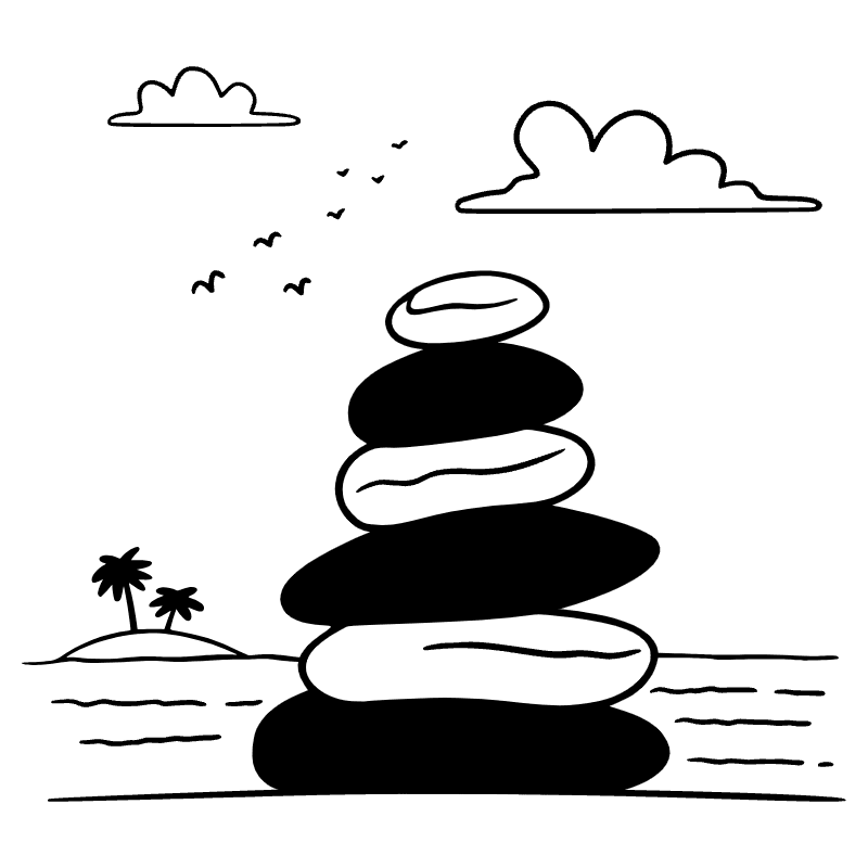 Meditation Illustration from Milano Set