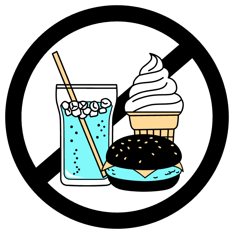 No Junk Food Illustration from London Set