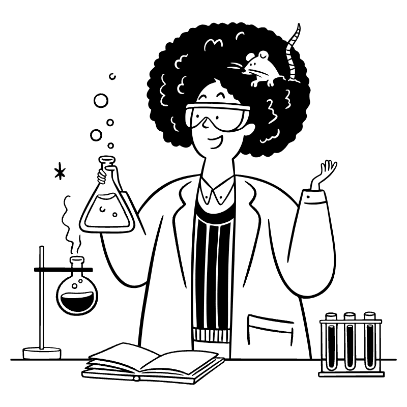 Scientist Illustration from Milano Set