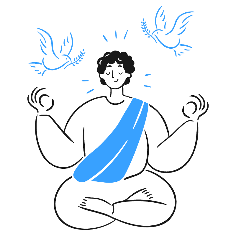 Being In Peace Illustration from Brooklyn Set
