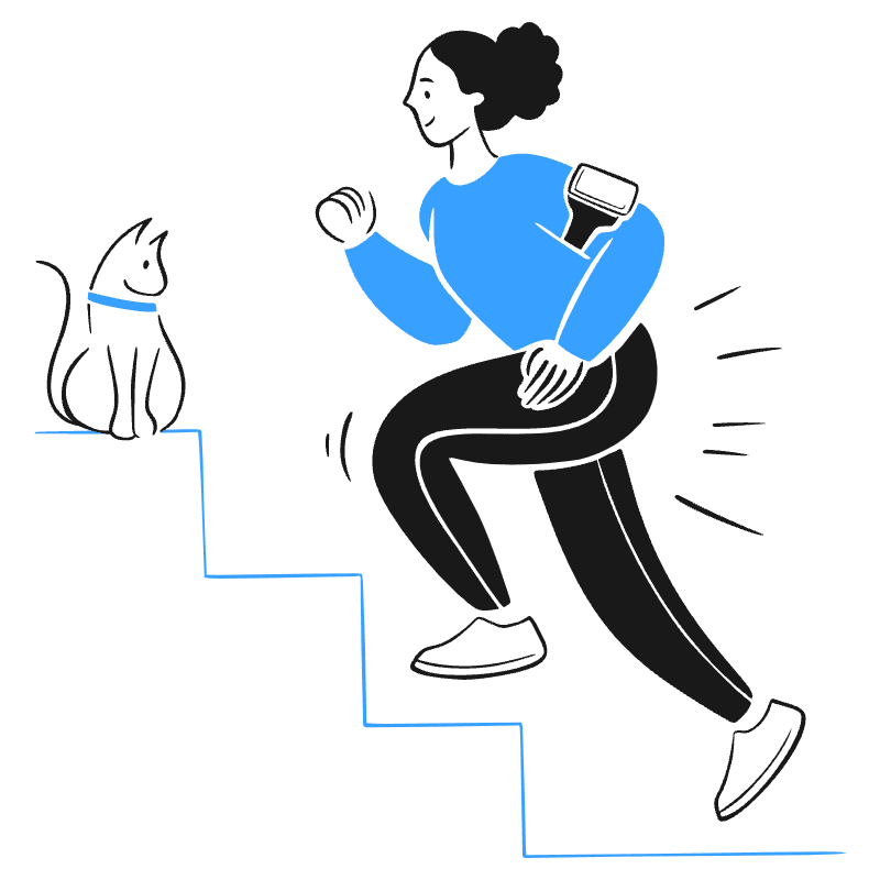 Climbing Stairs Illustration from Brooklyn Set