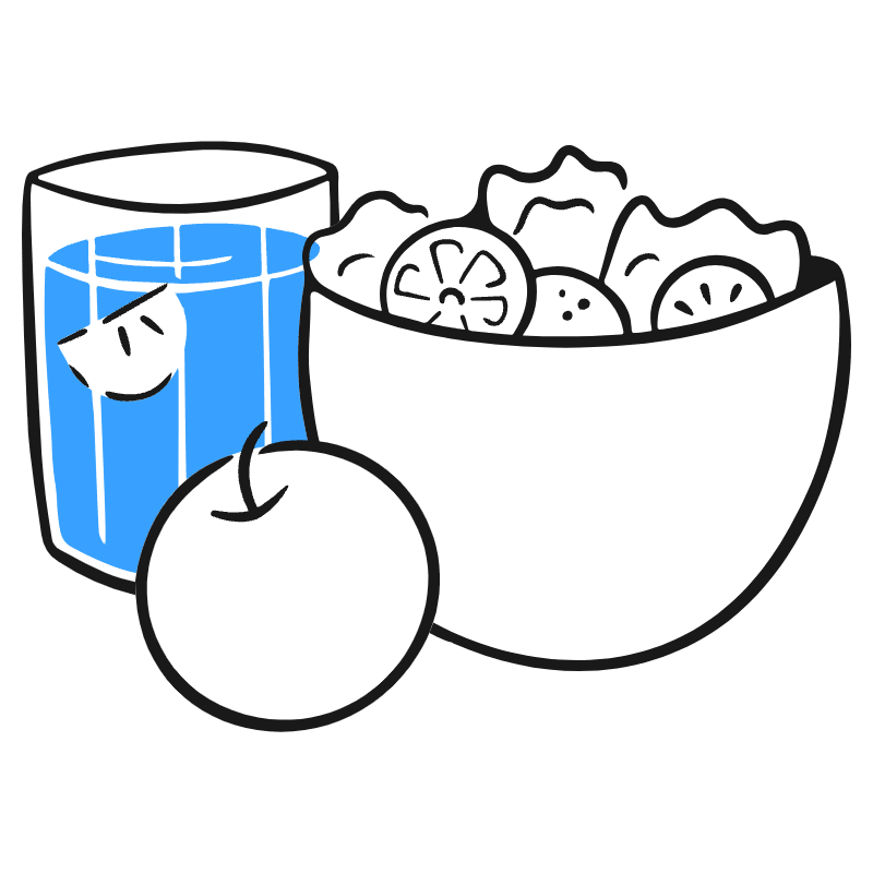 Eat Healthy Illustration from Brooklyn Set