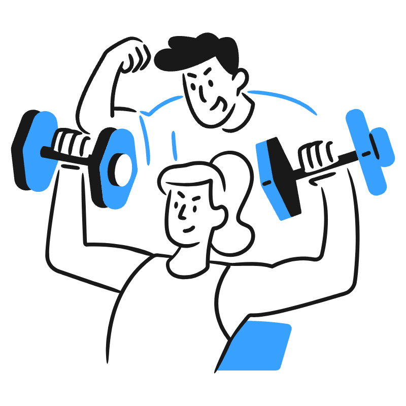 Fitness Coach Illustration from Brooklyn Set
