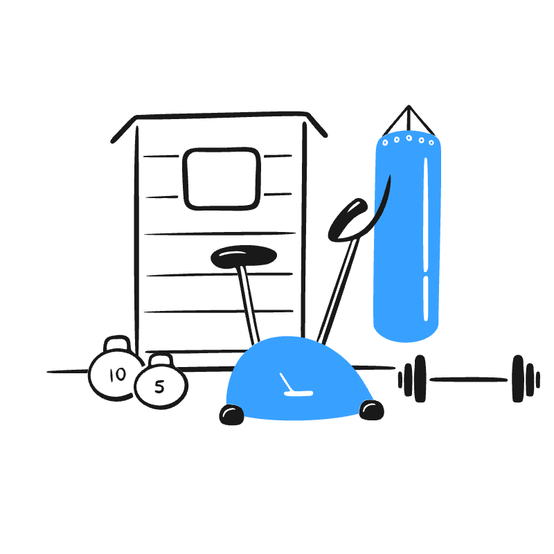 Gym Illustration from Brooklyn Set