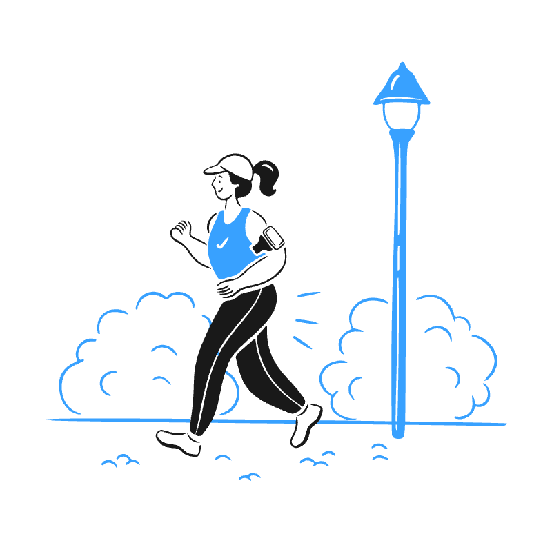 Jogging Illustration from Brooklyn Set