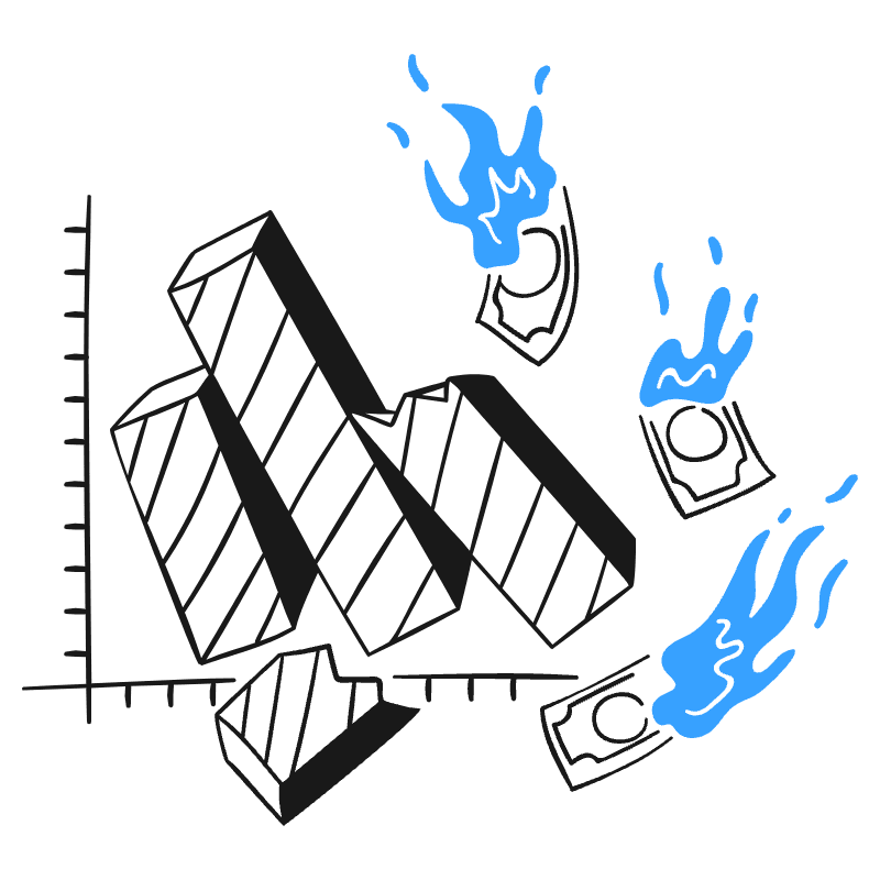 Business Graph Collapsing 1 Illustration from Brooklyn Set