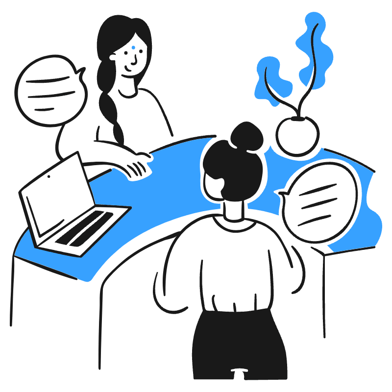 Conversation Businessman Customer 1 Illustration from Brooklyn Set