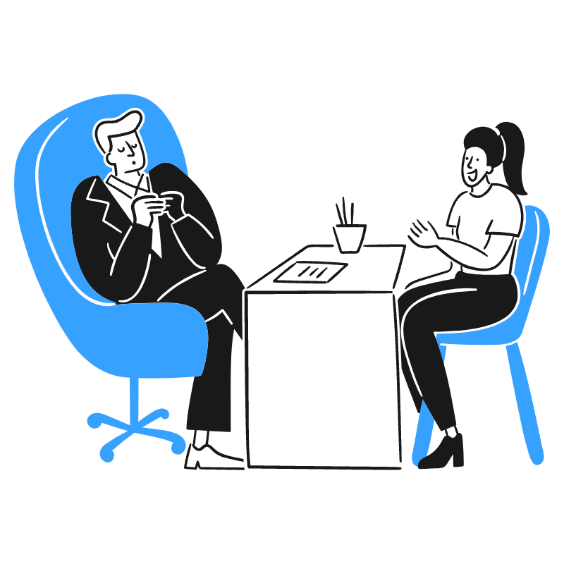 CONVERSATION BUSINESSMAN CUSTOMER 2 Illustration from Brooklyn Set