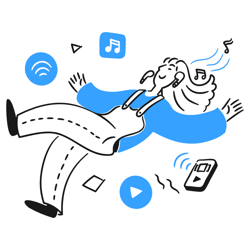 Listening Music 1 Illustration from Brooklyn Set