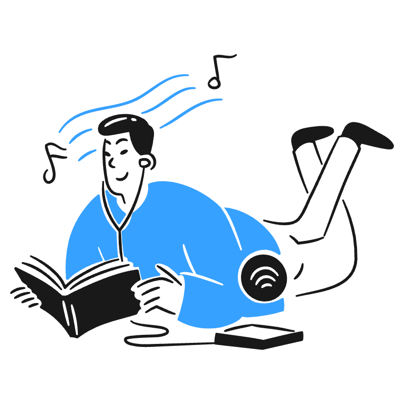 Listening Music 2 Illustration from Brooklyn Set