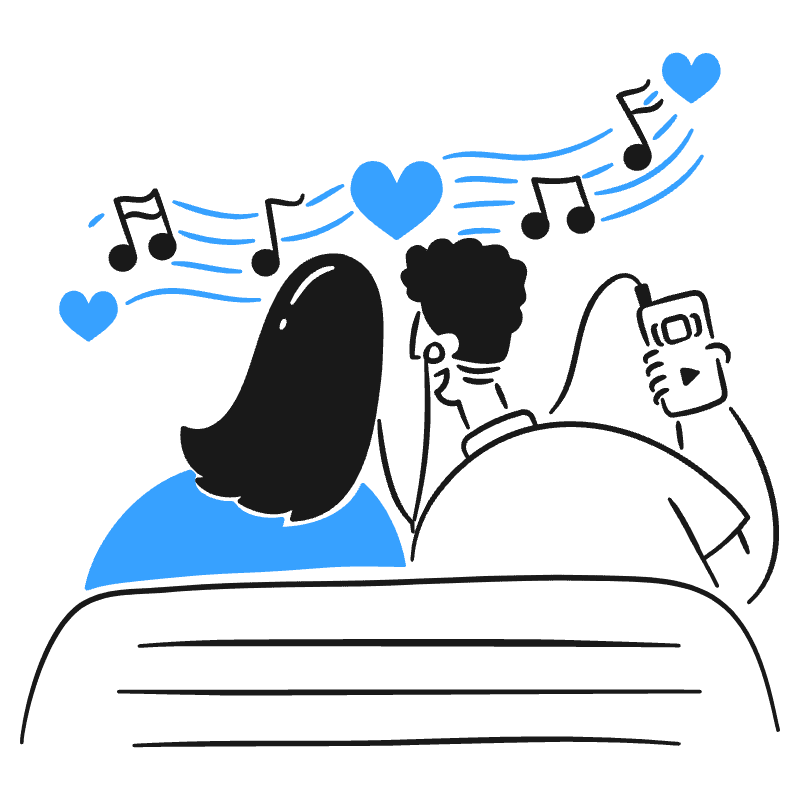 Listening Music 3 Illustration from Brooklyn Set