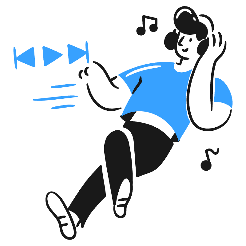 Listening Music 4 Illustration from Brooklyn Set