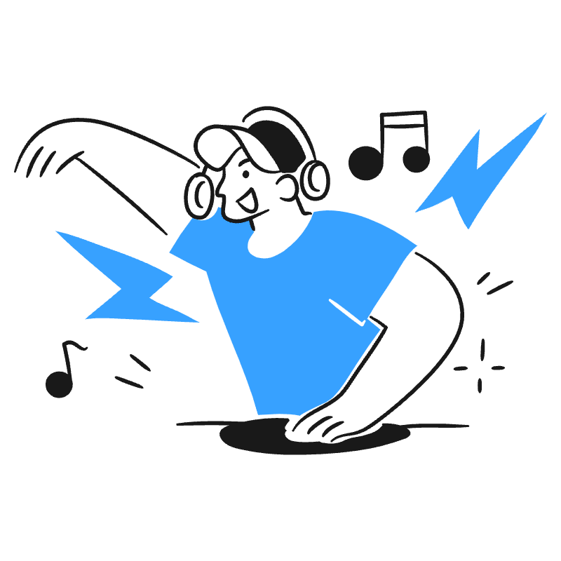 Listening Music 5 Illustration from Brooklyn Set