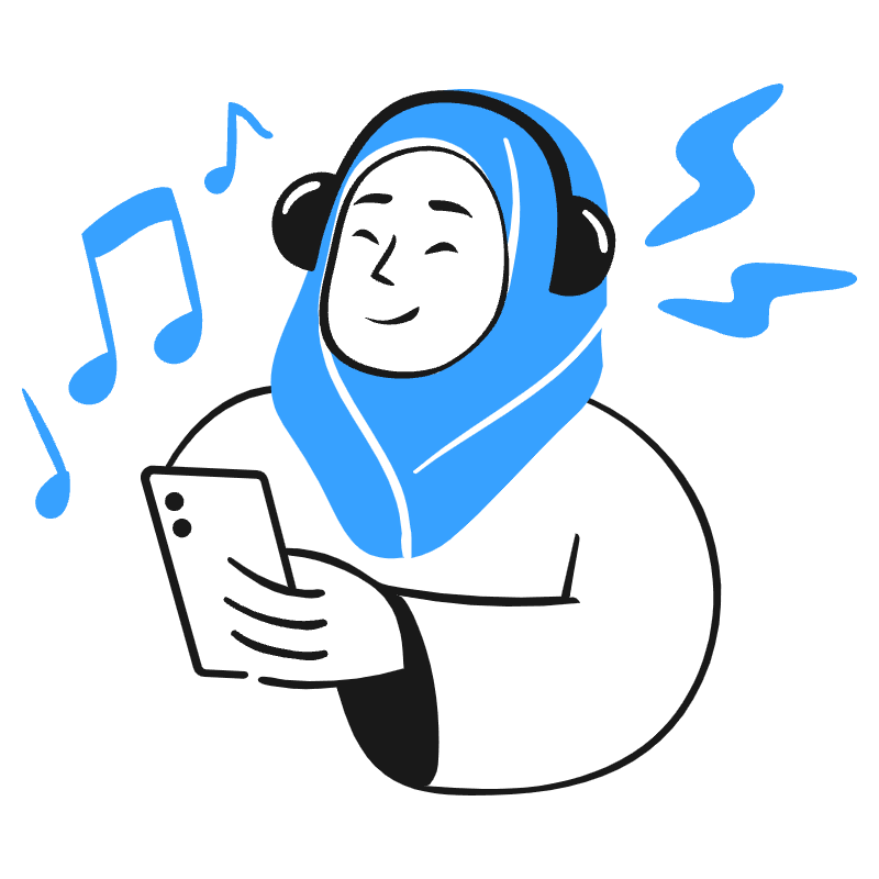 Listening Music 6 Illustration from Brooklyn Set