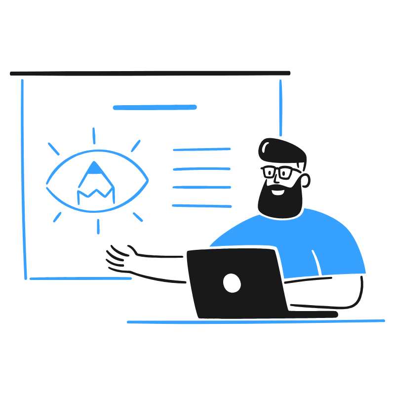 Designer Giving A Keynote 2 Illustration from Brooklyn Set