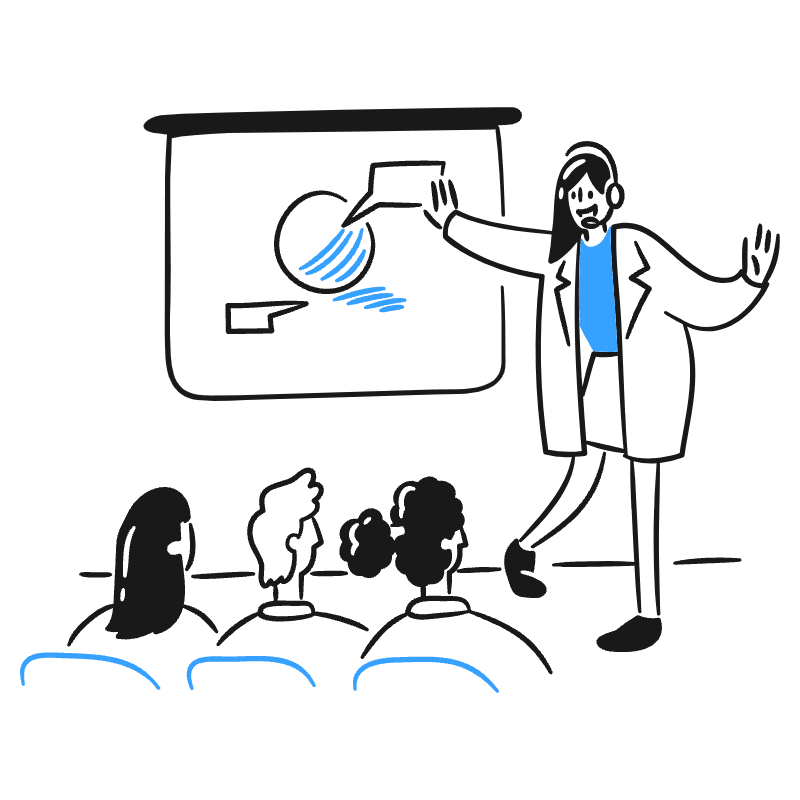 Designer Giving A Keynote 3 Illustration from Brooklyn Set