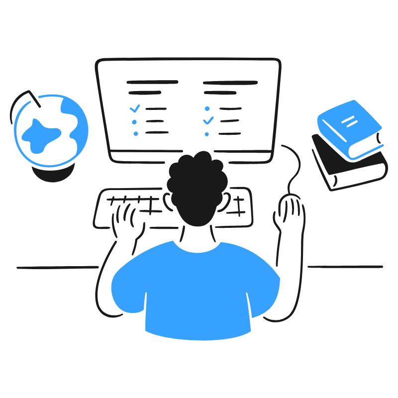 Online Exam Tests 1 Illustration from Brooklyn Set