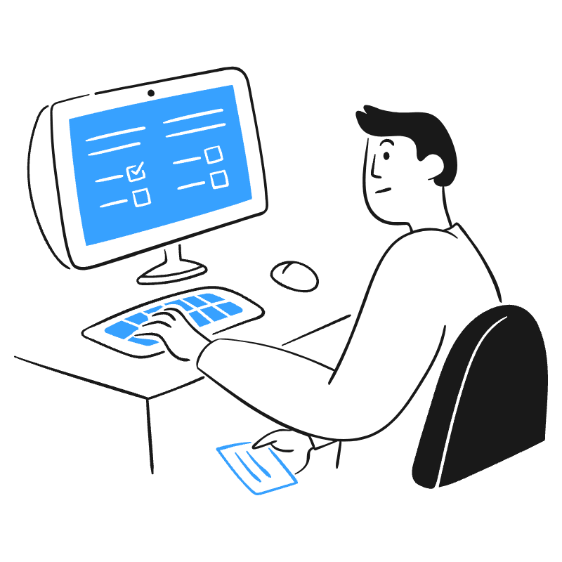 Online Exam Tests 2 Illustration from Brooklyn Set