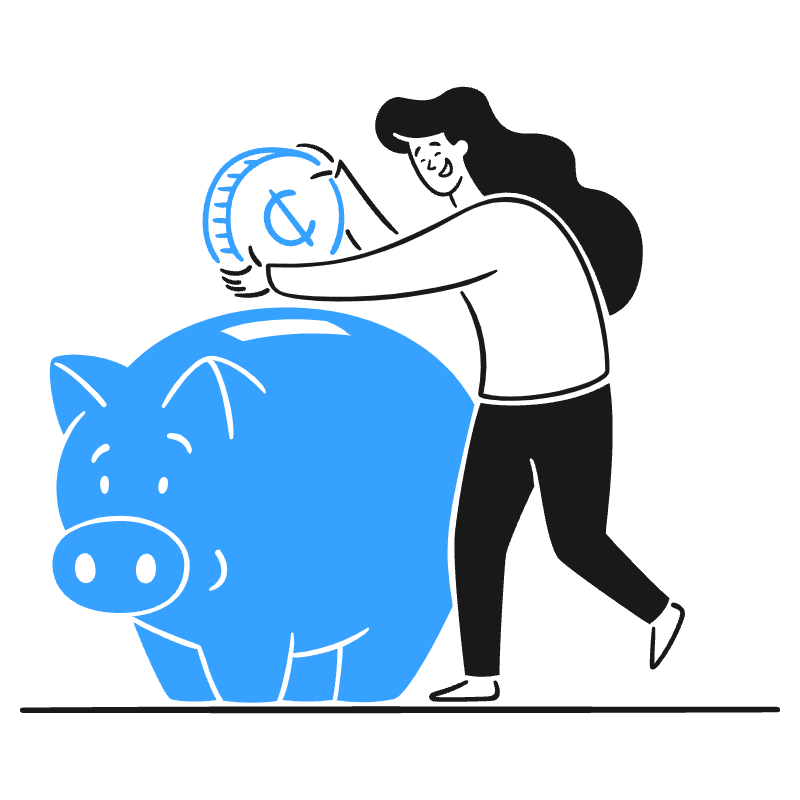 Saving Money 1 Illustration from Brooklyn Set