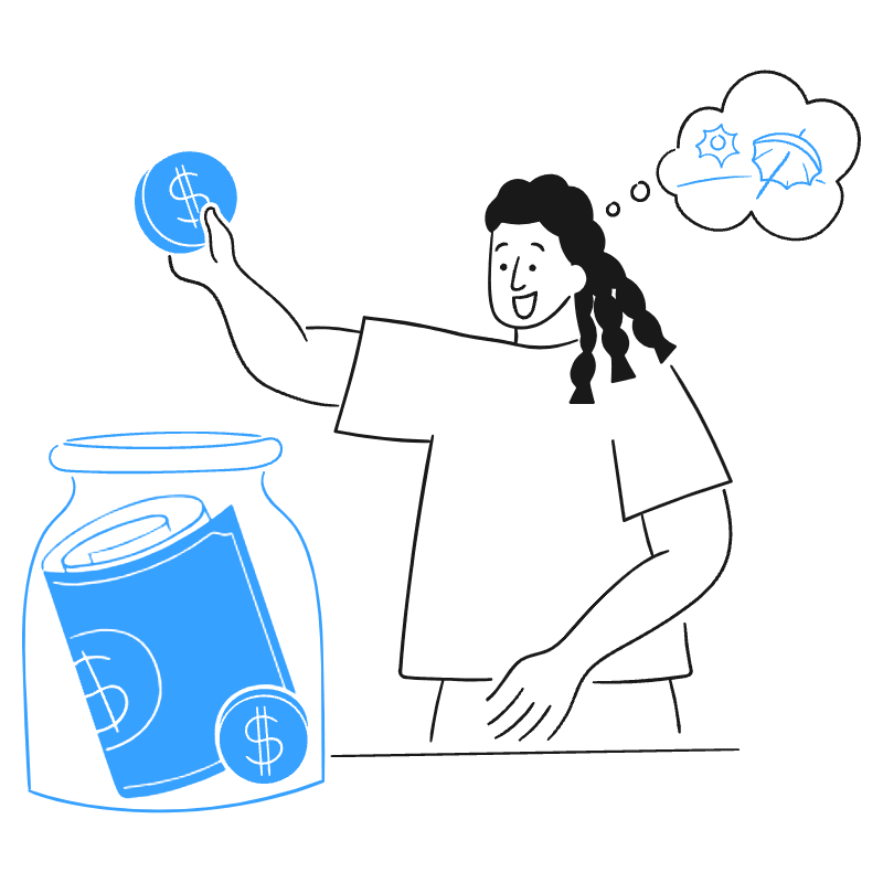 Saving Money 2 Illustration from Brooklyn Set