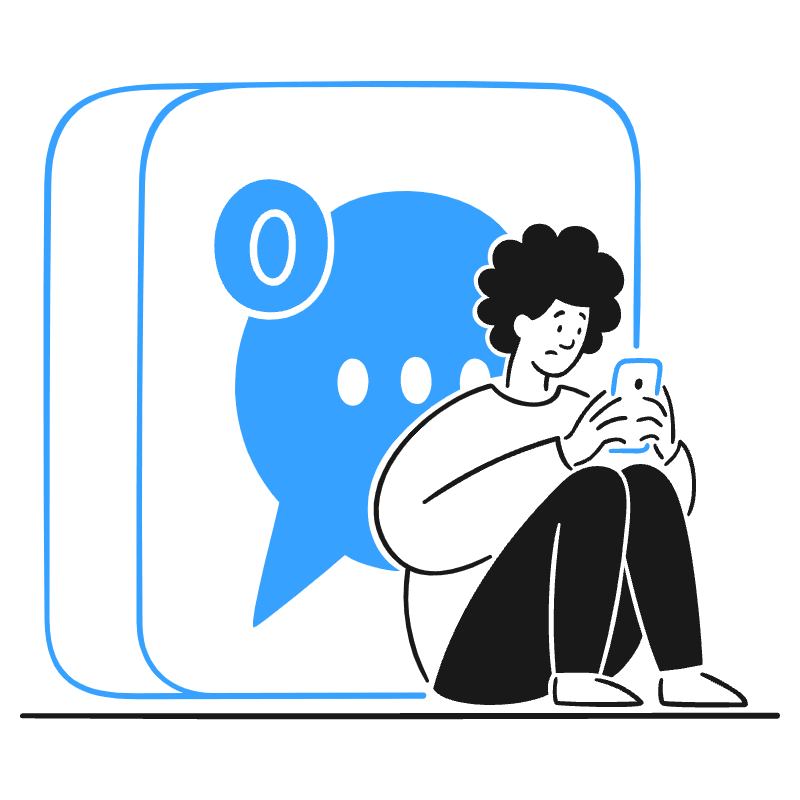 No Conversation 1 Illustration from Brooklyn Set