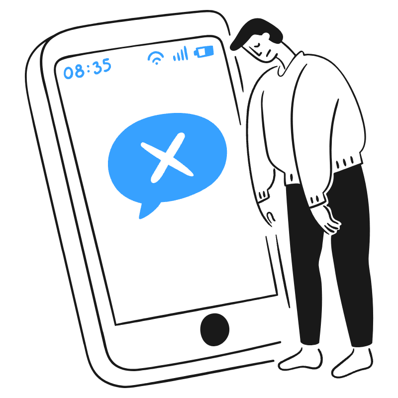 No Conversation 3 Illustration from Brooklyn Set