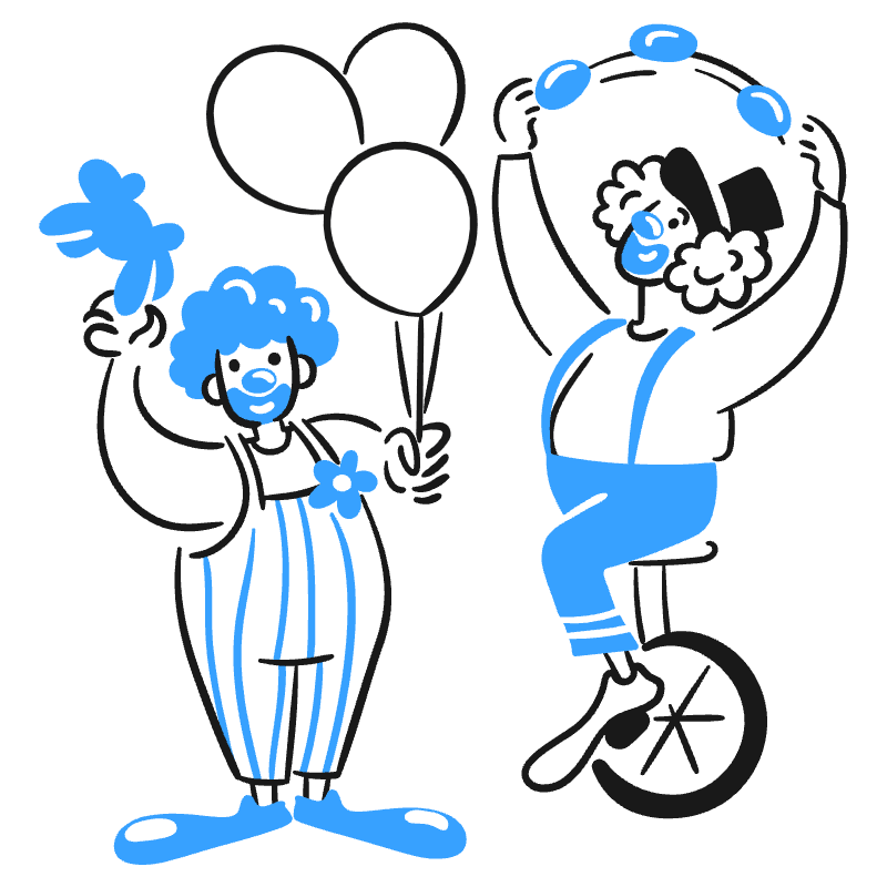 Circus Clowns 1 Illustration from Brooklyn Set