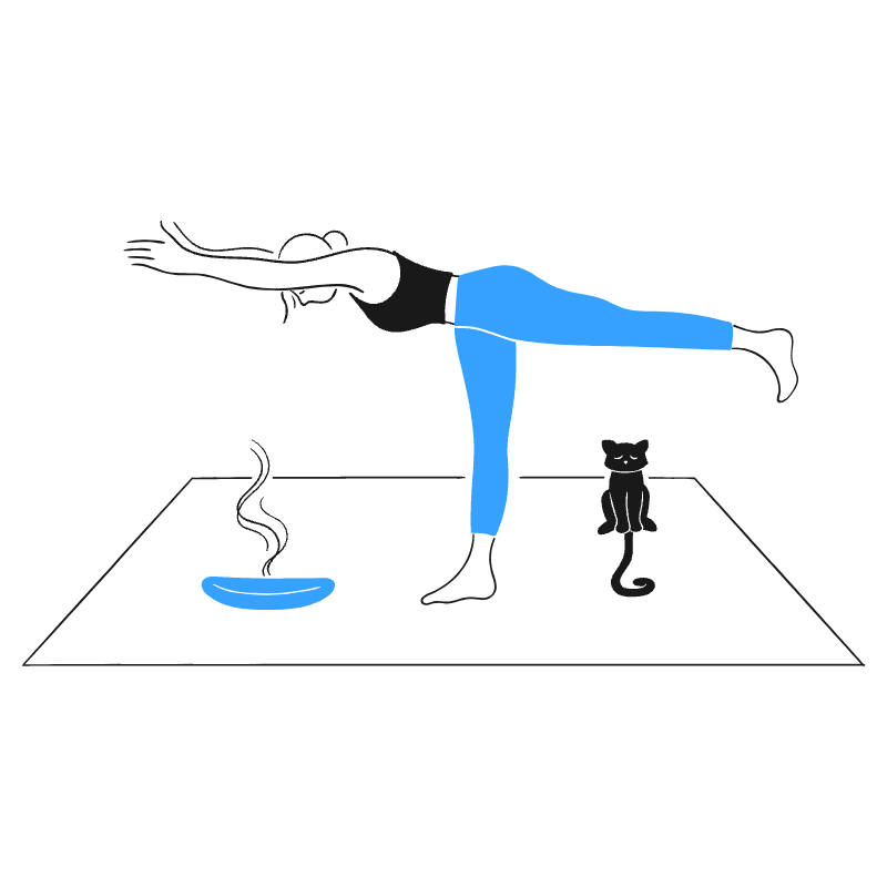 Meditation Yoga 3 Meditation Yoga LEISURE WOMAN WARRIOR POSE STRETCHING RELAX FLEXIBILITY Illustration from Brooklyn Set