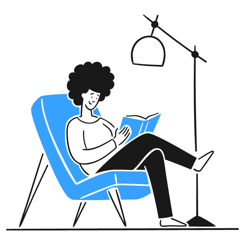 Reading A Book 2 Illustration from Brooklyn Set
