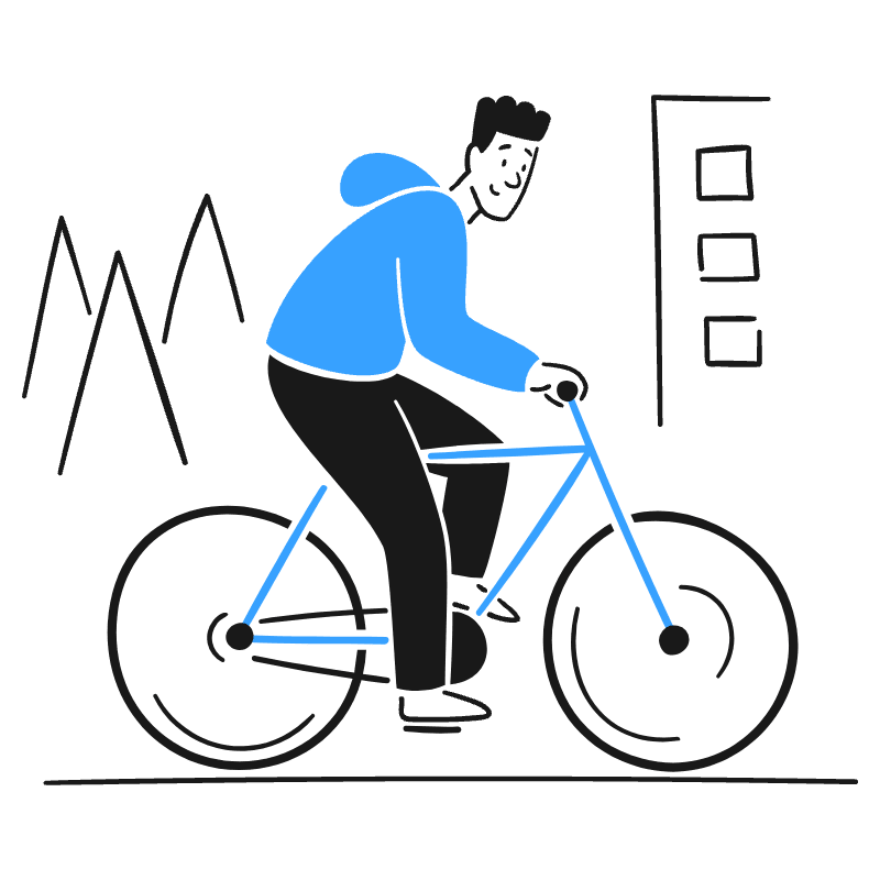 Ride Bicycle 2 Illustration from Brooklyn Set