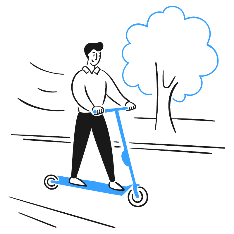 RIDE E SCOOTER 4 Illustration from Brooklyn Set