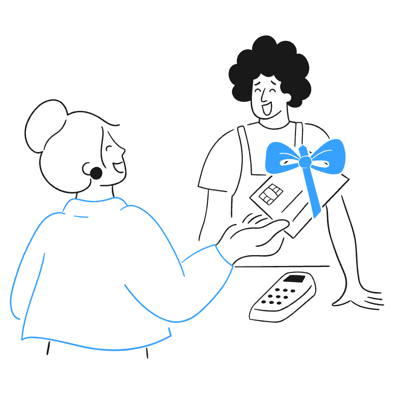 Gift Cards 2 Illustration from Brooklyn Set
