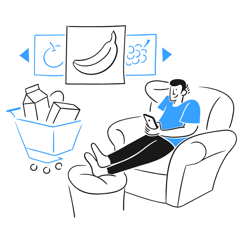 Order Groceries Online 2 Illustration from Brooklyn Set