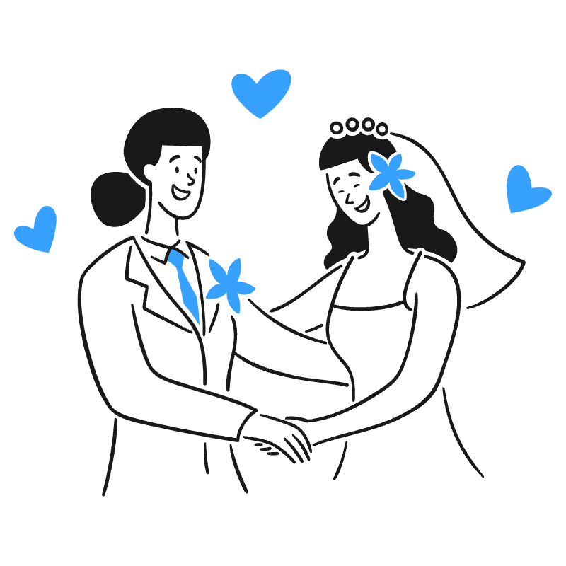 Lgbt Wedding 2 Illustration from Brooklyn Set