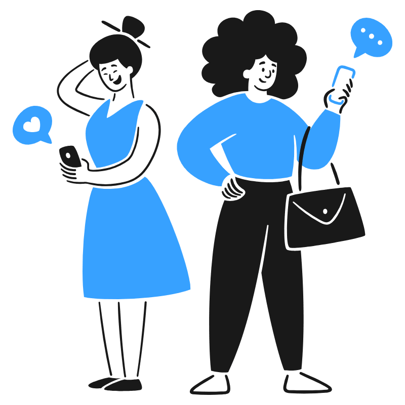 Checking Phone 1 Illustration from Brooklyn Set