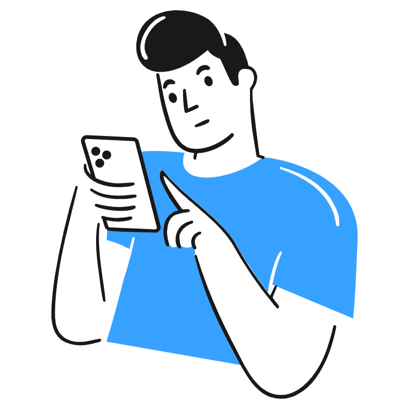Checking Phone 3 Illustration from Brooklyn Set